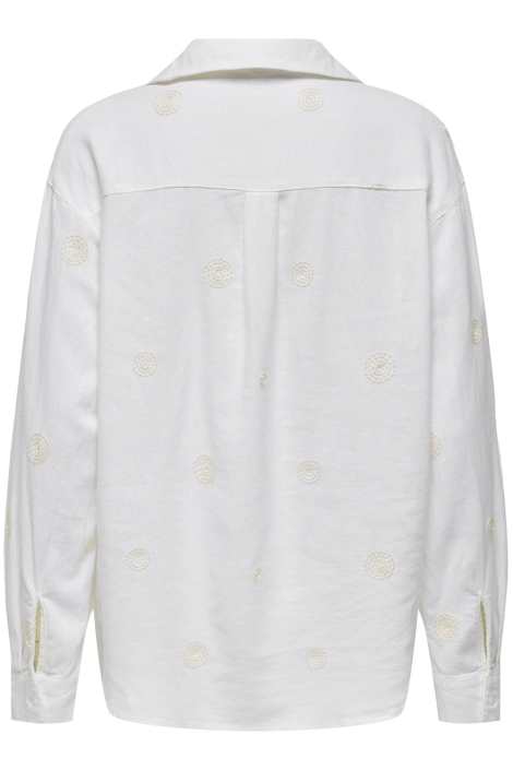Only onlcaro l/s linen bl emb shirt cc p